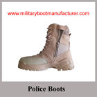 Wholesale China  Man-made PU Leather Khaki Color Police  Desert Boot