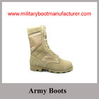 Wholesale China made Cow Split  Suede  Tan Color Army Desert Boots