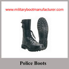 Wholesale China made First Layer Leather Black Military Goodyear Boots