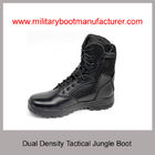 Wholesale China Military Tactical Combat Boot With PU Rubber Dual Density Full Grain Leather 1400D Nylon Size Zipper
