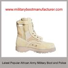 Wholesale China made Military African Army Police Latest Popular  Widely used Cow Suede Tactical Combat Desert Tan Boot